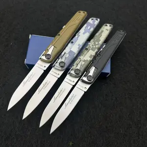 Stock Colt II DeShivs Outdoor Folding Knife with Safety Lock 440C Blade Nylon Wave Fiber Handle Camping Hiking EDC Pocket Tools