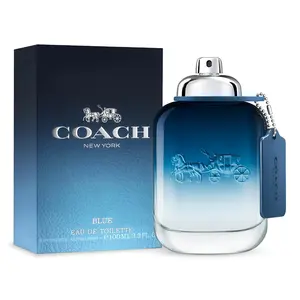 Coach Blue Eau de Toilette 3.4oz | Fresh Clean Everyday Scent for Men | Light Citrusy Woody Blend | Iconic Coach Bottle Design | Perfect for Daily Wear
