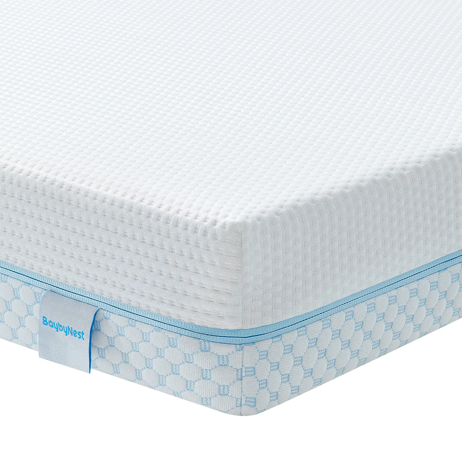 Dual-sided Crib Mattress, Cooling Gel Foam Core, Temperature Regulating Breathable Removable Cover, Machine Washable Crib and Toddler Mattress, CertiPUR-US Certified Multi Sizes for Mini & Standard Cribs, Blue