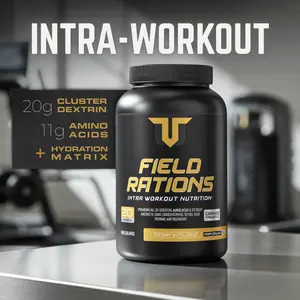 Field Rations Intra-Workout Fuel for Sustained Performance Orange Pineapple Flavor Stimulant-Free Supplement Drink with Optimal Amino Acids & Carbohydrates for Muscle Growth & Protein Synthesis - Healthcare Fitness Dietary - Edible