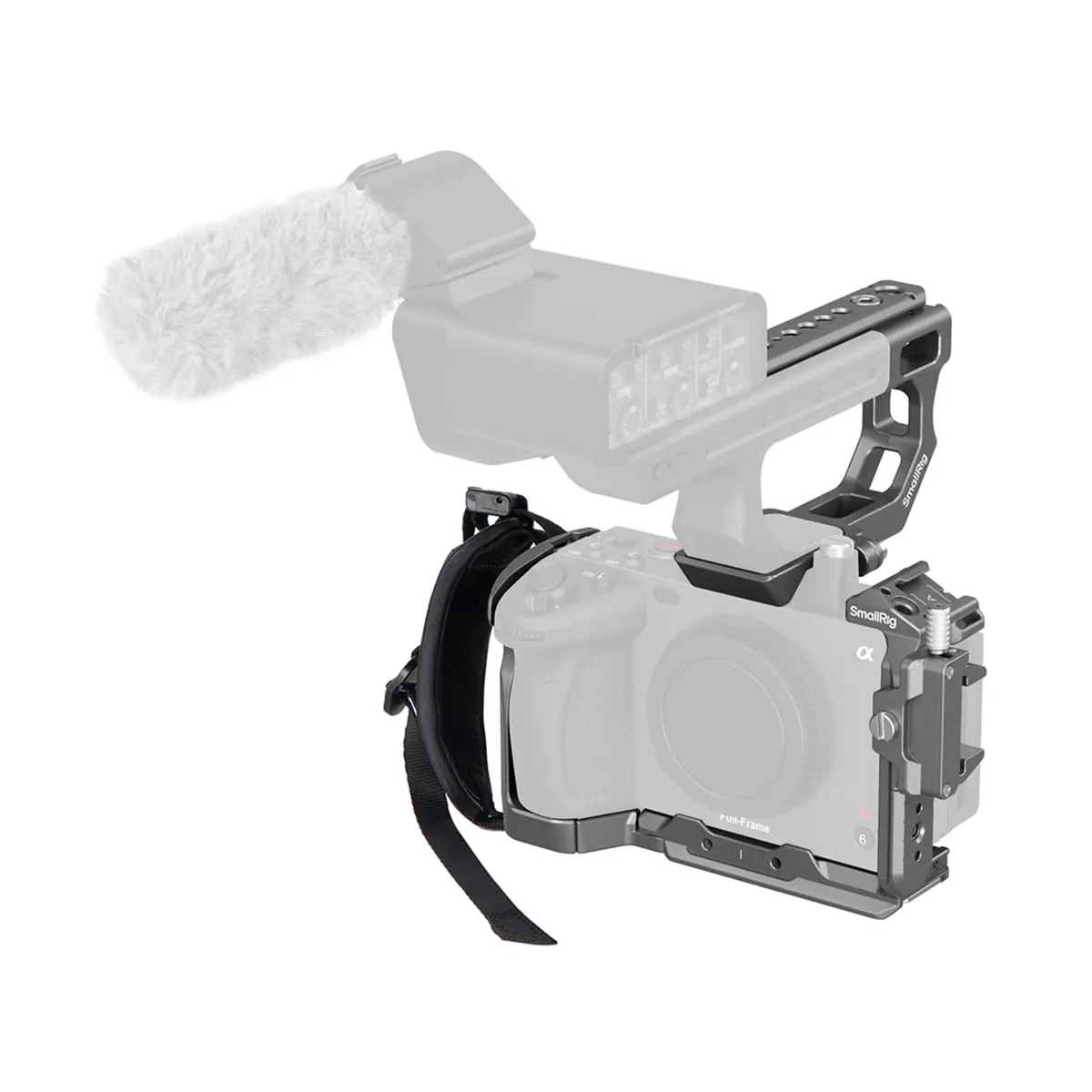 SmallRig HawkLock Quick Release Advanced Camera Cage Kit with Handle, Rear Accessories for Sony FX3/FX30 Cameras