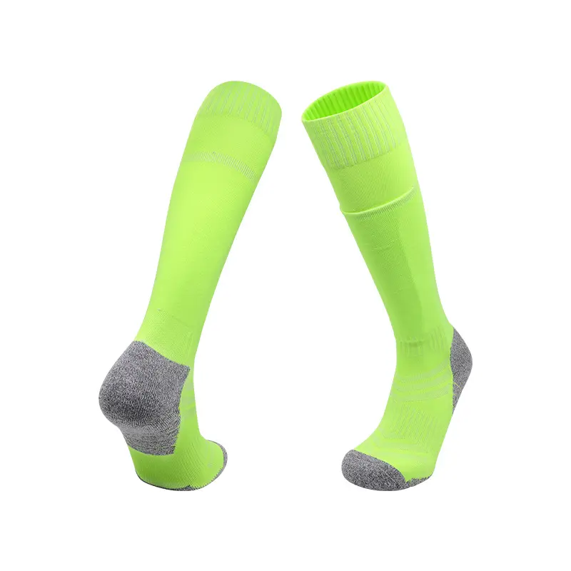 Soccer Socks with Shin Guard Pocket for Kids Teens Adults Long Tube Cushioned Sports Socks