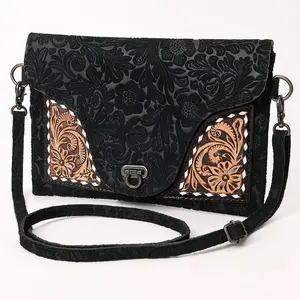 ADBG1641 Tooled Leather Crossbody