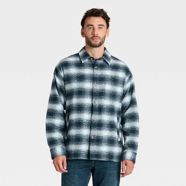 Men's Vintage Heavy Weight Flannel Long Sleeve Shirt - Goodfellow & Co