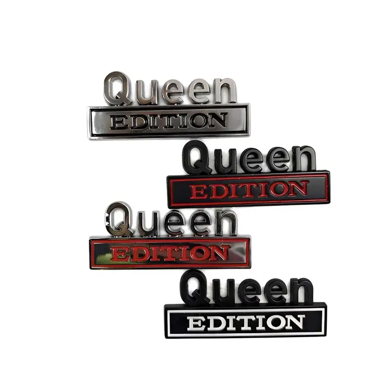 Queen Edition 3D Emblem Sticker Badge Funny Decals for Car Truck SUV Motorcycle MPV Rust Resistant Waterproof Fade Resistant 8 cm x 3.3 cm Metal Alloys Queen Edition Design