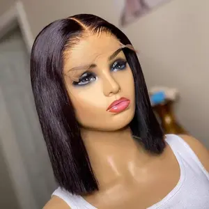 4X4 Straight Bob Human Hair Wig - Silk Texture, Easy to Style