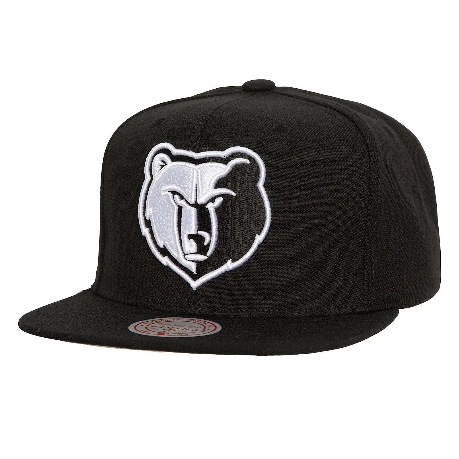 Black/White Memphis Grizzlies Evergreen OG Snapback Hat NBA Throwback Cap Adjustable Fan Gear Mitchell & Ness