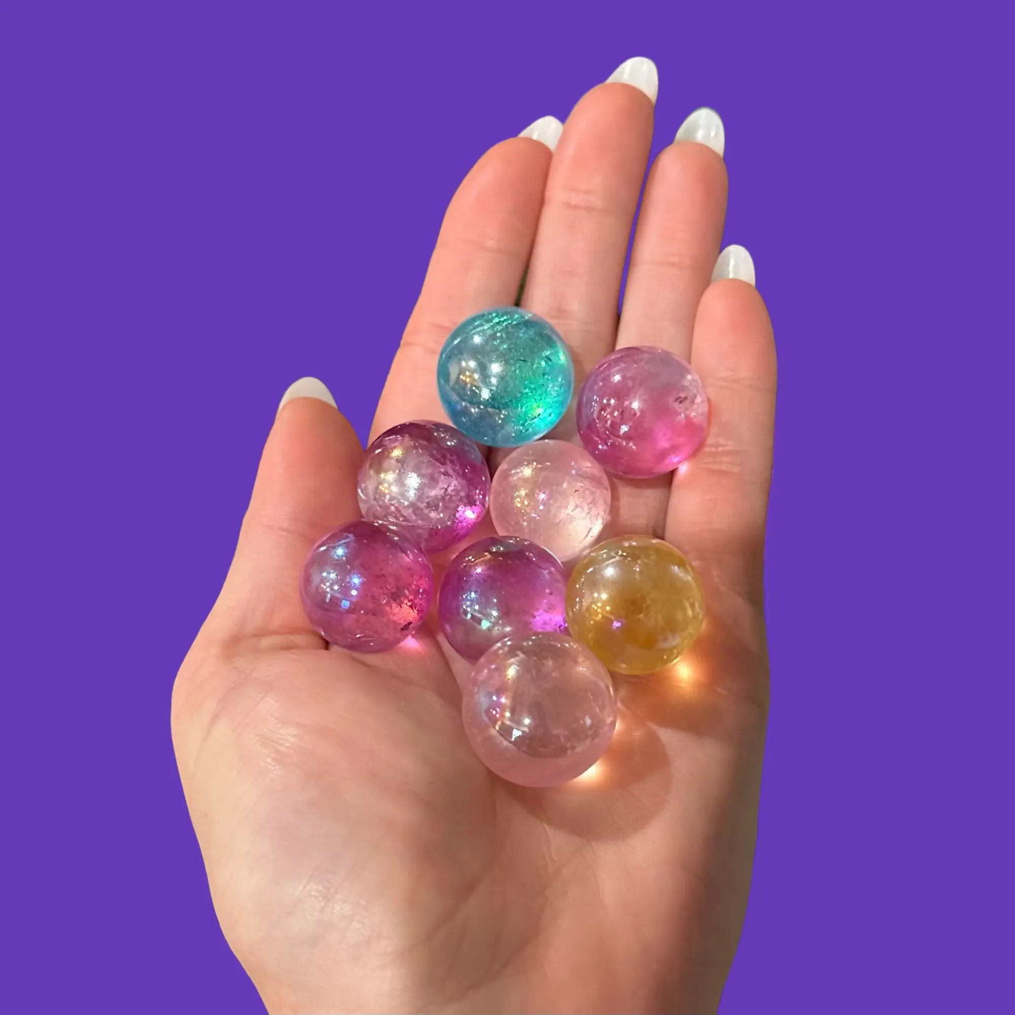 Angel Aura Quartz Crystal Ball  | Aura Quartz Sphere