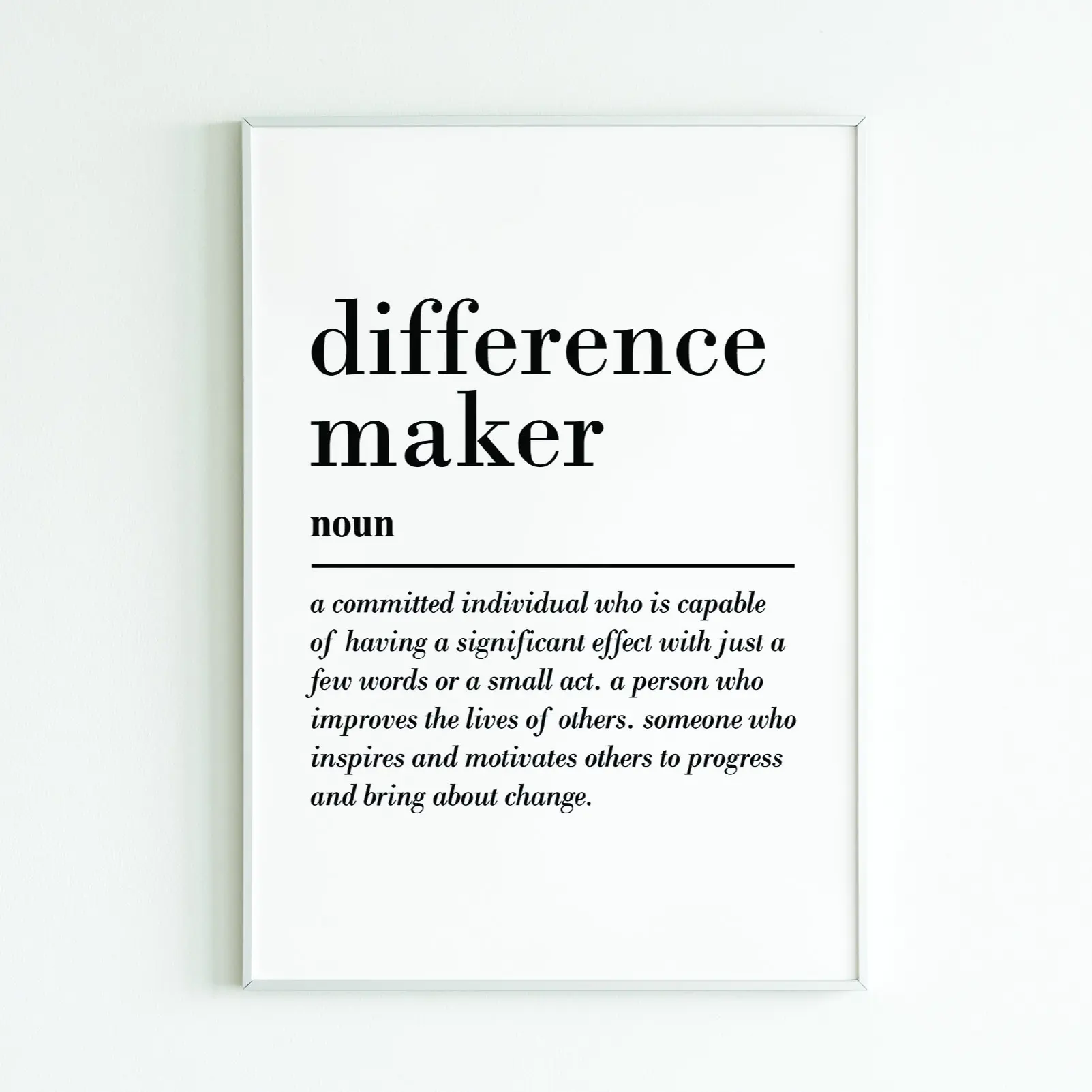 Difference Maker Definition, Print Wall Art,Poster No Frame, Teacher Gifts, Thank You Gift, Mentor Gift, Coach Gift, Gift For Her