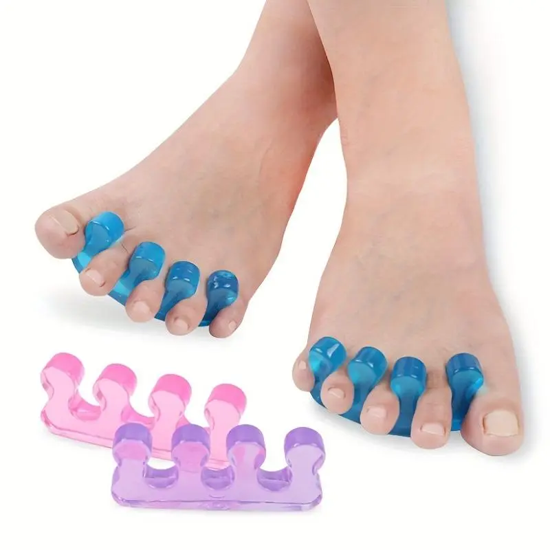 1pair Gel Toe Separators for Nail Polish - Manicure Pedicure Toe Dividers for Finger Tools - Perfect for Spacing Toenails and Enhancing Nail Polish Application, Nail Art Tool