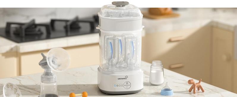 Grownsy Bottle Sterilizer and Dryer, Compact Electric Steam Baby Bottle Sterilizer, Bottle Sanitizer for Baby Bottles, Pacifiers, Pump Parts,Baby Product bottle washer./916 Grownsy Bottle Sterilizer and Dryer, Compact Electric Steam Baby Bottle Sterilizer, Bottle Sanitizer for Baby Bottles, Pacifiers, Pump Parts,Baby Product bottle washer./916