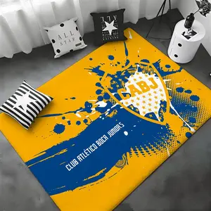 Football Club Boca Juniors Floor Mat Non-Slip Soft Flannel Thickened Rug Indoor Door Mat Ultra Soft Absorbent Wear-Resistant Floor Mat for Living Room Hallway Entryway Front Door Porch Durable Non-Skid Home Decoration Mat for Indoor Daily Use