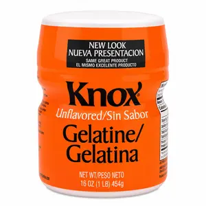 Knox Unflavored Gelatin 1 lb Dessert Snack Jelly for Versatile Cooking & Dessert Uses Sin Sabor Gelatina 454g Baking Powder Homemade Jello Mix Jello Cups