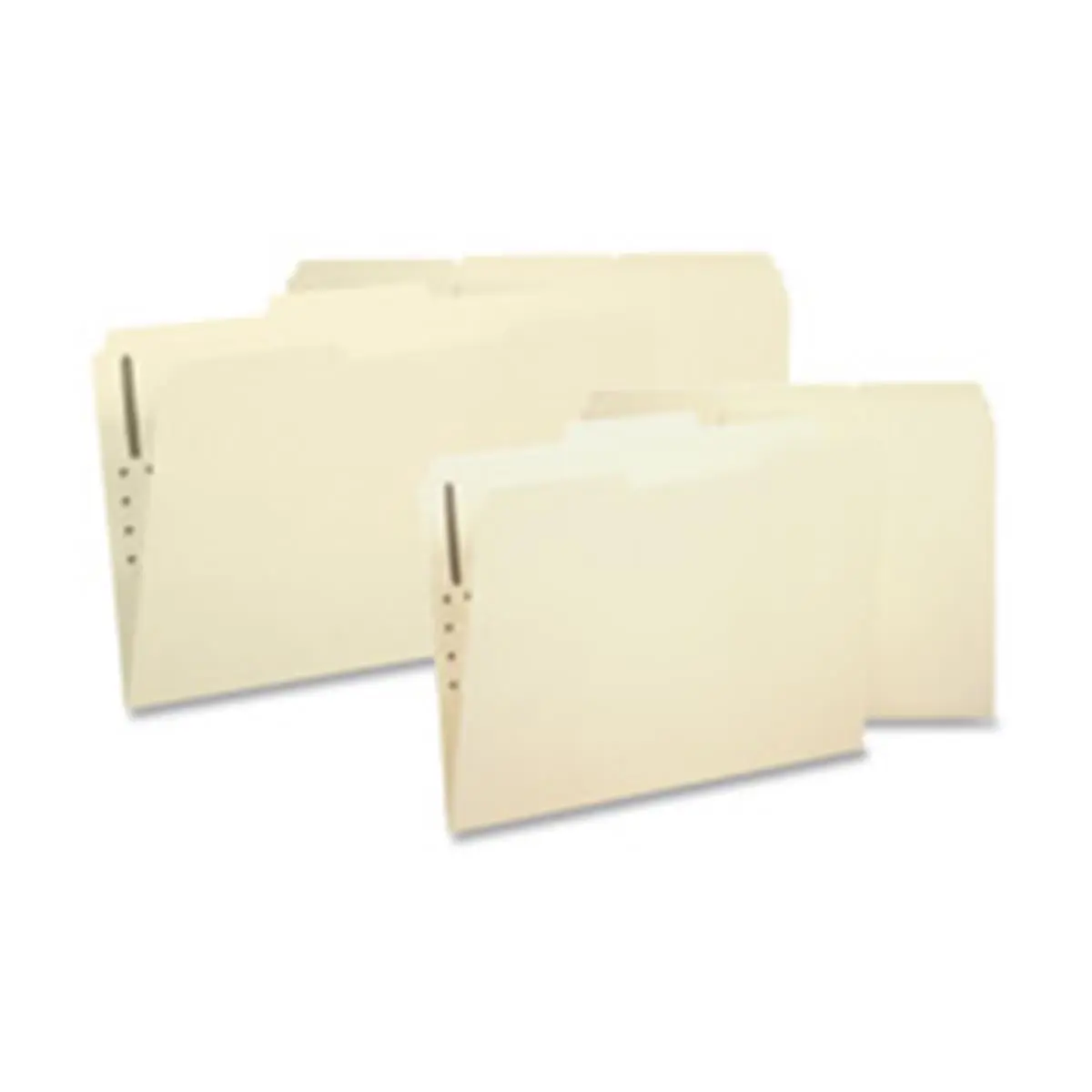 Smead SMD14547 Manila Folder - Letter-Size, Enamel Finish, 2-Position W-Fasteners (2" Capacity), 0.33 Asstd Double-Strength Tabs, 11 Point Acid-Free 100% Recycled Stock (30% Post-Consumer Material), Superior Strength