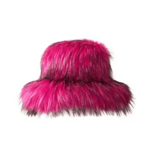 Big Furry Bucket Hat - Soft and Fluffy Design for Comfortable Wear - fashion statement pieces - bold colors