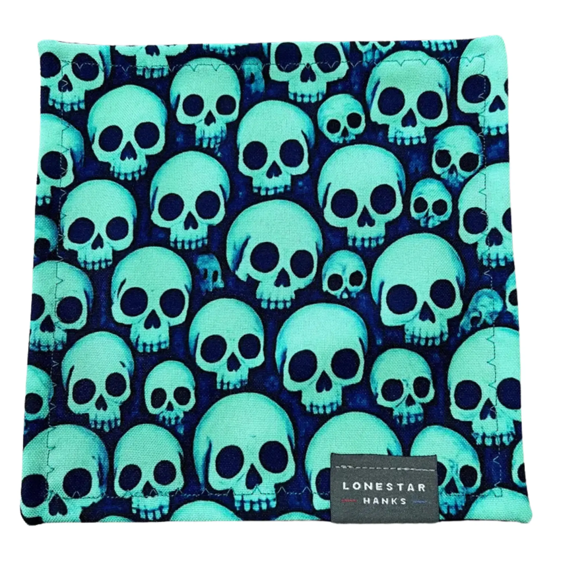 Teal Skulls EDC Microfiber Hank
