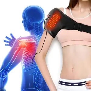Heated Shoulder Wrap USB Powered Shoulder Heating Pads for Shoulder Pain Upper Arm Muscle Relief, 3 Heating Settings Portable Shoulder Heat Pad