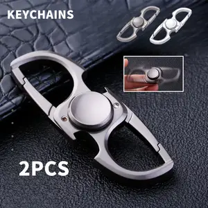 3-in-1 Metal Fidget Spinner Keychain for Adults - Anxiety Relief Sensory Toy, Dual Head Bottle Opener & EDC Multi-Tool | Premium Pocket Gadget for Stress, Focus, Parties & Camping Gifts