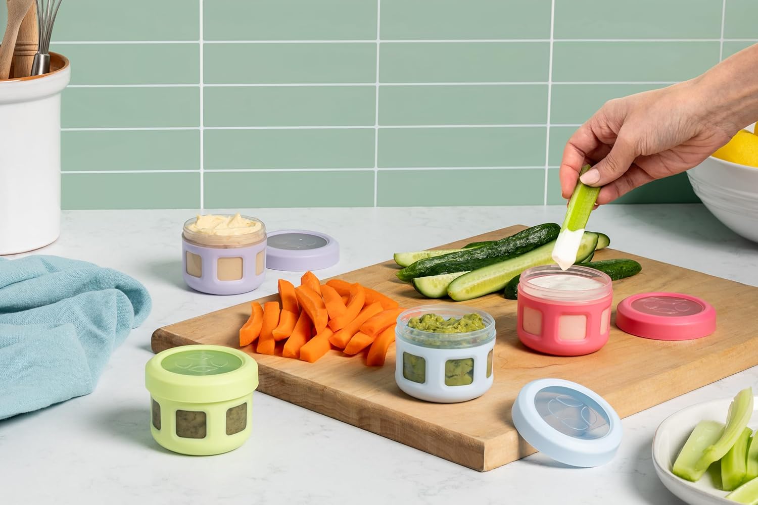 4oz Reusable Sauce Containers with Leakproof Lids – BPA-Free Dressing Cups for Lunchbox, Bento Box, Meal Prep, Travel & Picnic