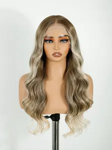 26 Inch Invisible Strap Pre-Plucked HD Lace Frontal Wig, Natural Hairline, 360 Lace Design, Long Wigs for All Seasons, Glueless HD Wigs