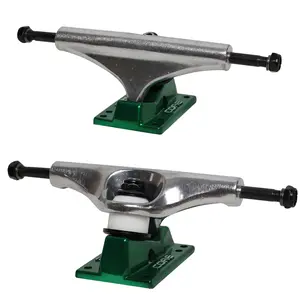 Core Hollow Trucks 5.25 (8.0") Silver With Green Base (Hollow Kingpin)