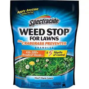 10.8 lbs. Weed Stop For Lawns Plus Crabgrass Preventer Granules, Up To 5 Months Of Control 10.8 lbs. Weed Stop For Lawns Plus Crabgrass Preventer Granules, Up To 5 Months Of Control