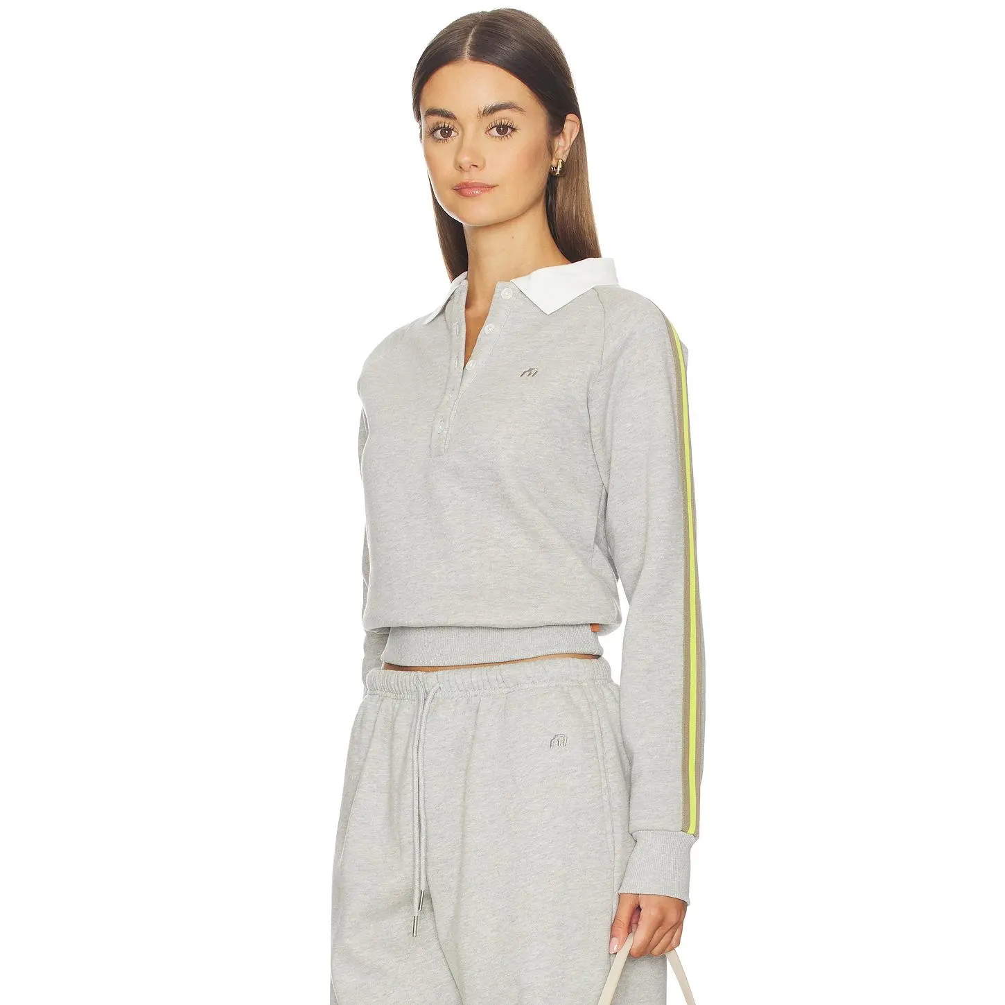 Miaou Drew Button Up in Heather Grey