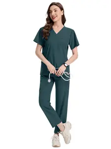Beauty SPA Pet Hospital Dental Operating Room Split Set Multi-Colored Men's and Women's Two-Piece Set