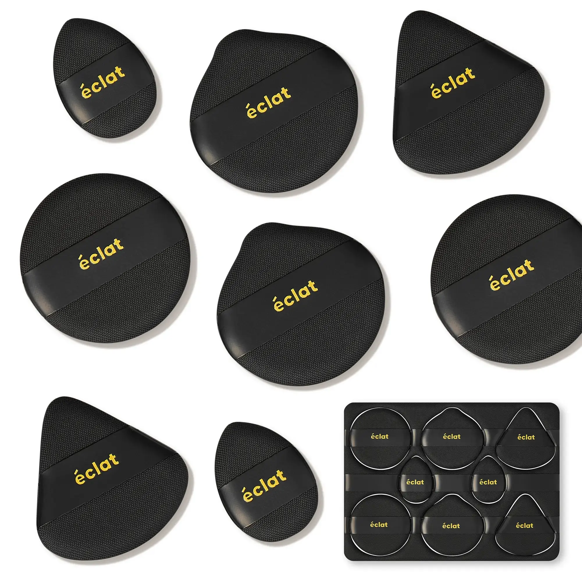 éclat Cushion Puff Makeup Set - 8pcs Soft & Bouncy Foundation, Concealer & Powder Puff éclat Cushion Puff Makeup Set - 8pcs Soft & Bouncy Foundation, Concealer & Powder Puff