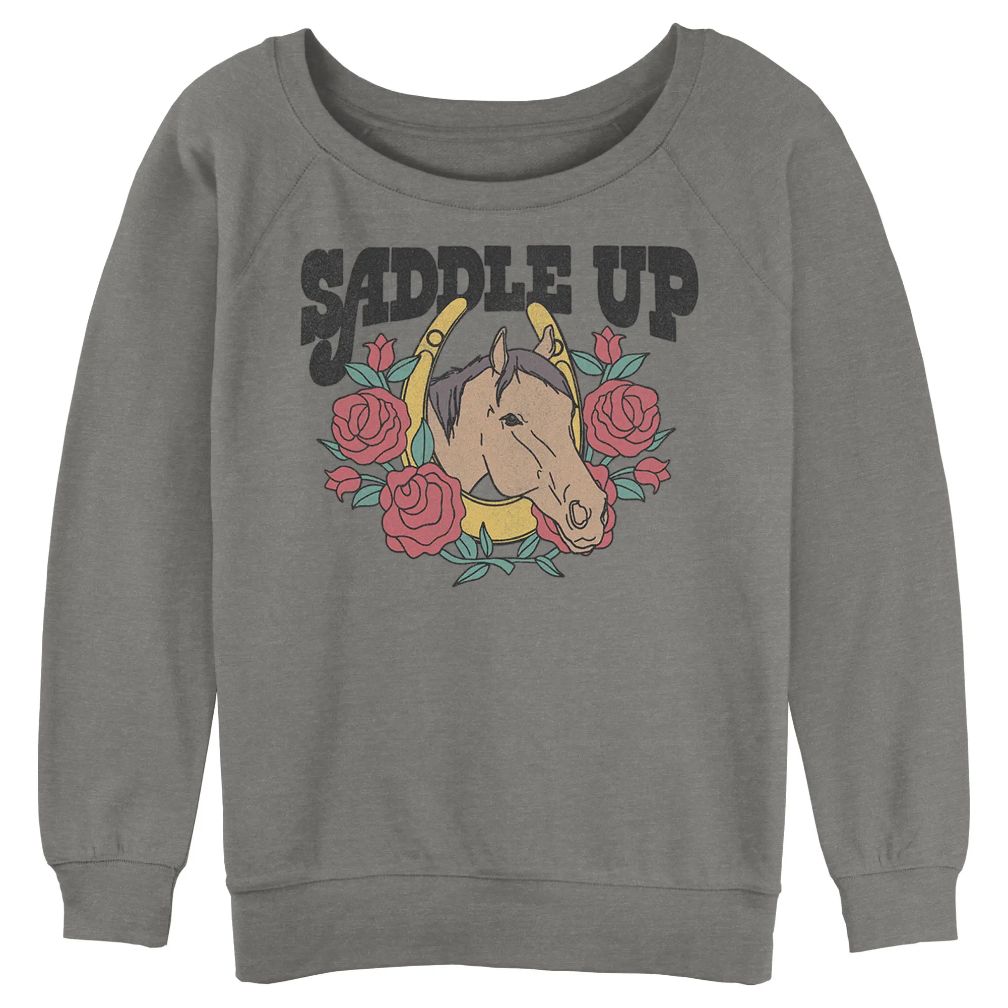 Juniors Womens Lost Gods Saddle Up Horse Sweatshirt