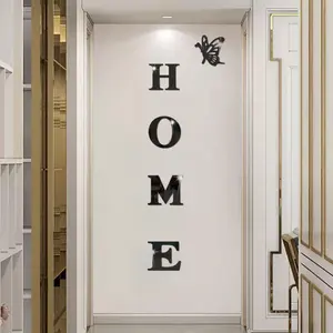 Modern Style Home Wall Stickers Set, 3D Mirror Effect Decorative Decals for Living Room & Kitchen, Ideal Housewarming Gift & Christmas Decoration, Decoration Items