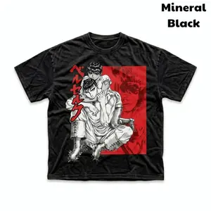 Guts & Casca Vintage T-Shirt, Berserk Shirt, Good Graphic Tee, Unisex Gift Manga Anime Tshirt, Gothic Grunge Y2K Emo Scene Amity Affliction Style Clothes Men Women Streetwear