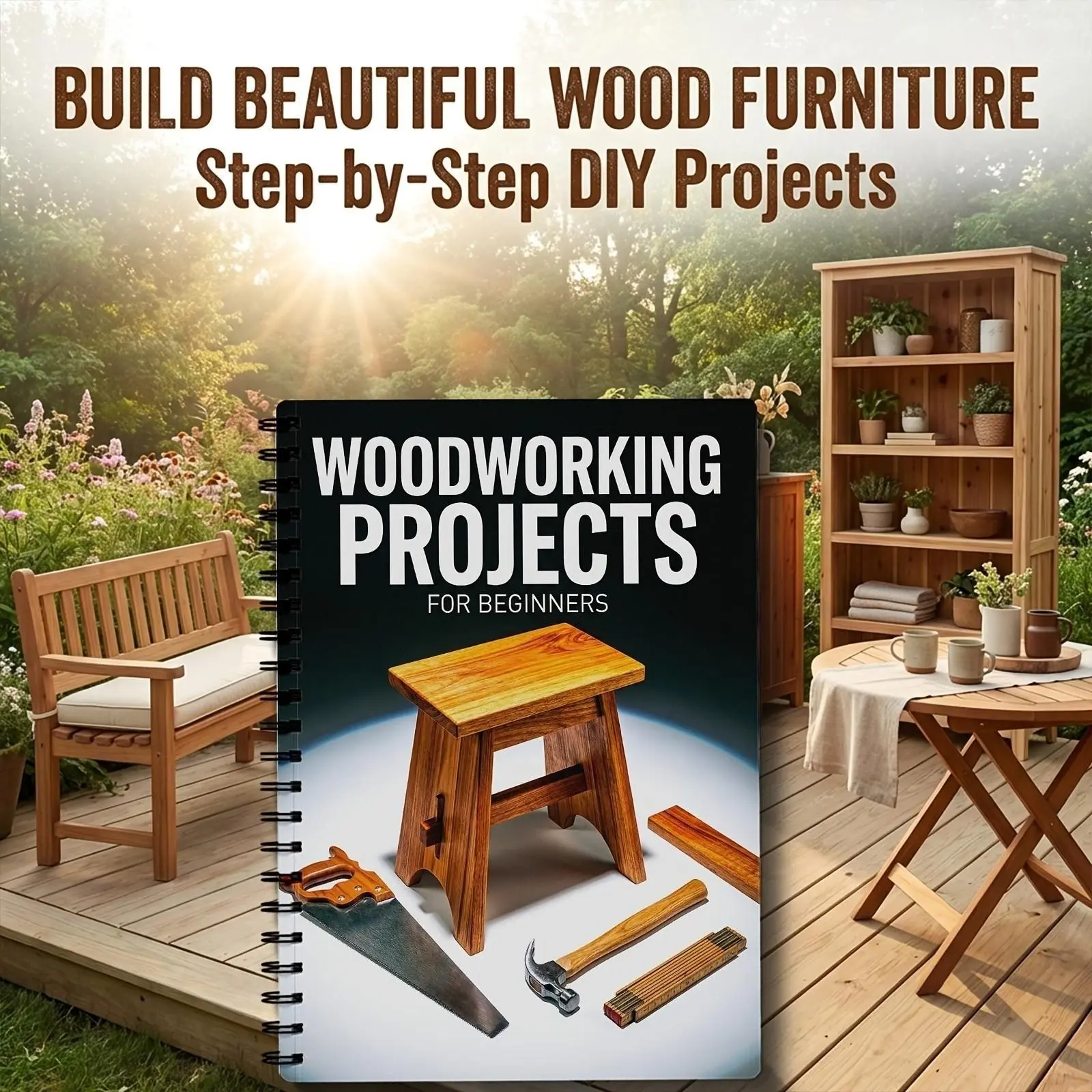 Woodworking Project Plan for Beginners, 8.3*5.5 Inches, Step-By-Step DIY Blueprint, Design, Tutorial, Templates with Dimensions, Practical and Aesthetic Woodwork