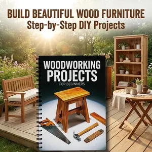 Woodworking Project Plan for Beginners, 8.3*5.5 Inches, Step-By-Step DIY Blueprint, Design, Tutorial, Templates with Dimensions, Practical and Aesthetic Woodwork
