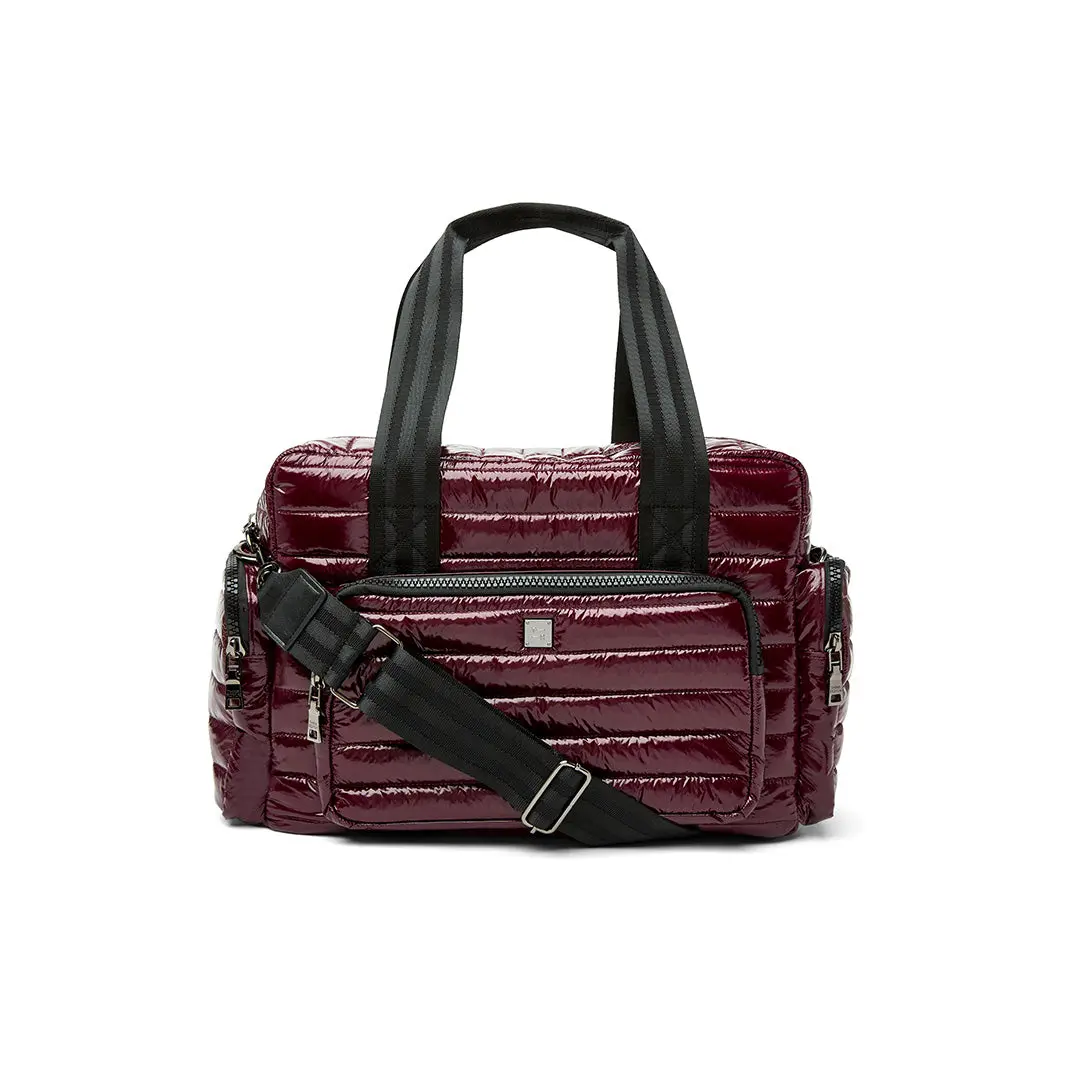 Voyager Travel Bag Glossy Deep Burgundy