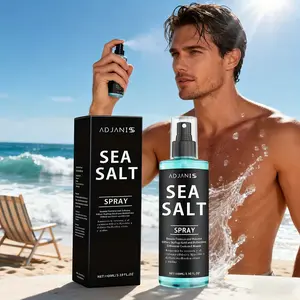 Adjaniss Men's Sea Salt Texture Hair Gel Spray with Seaweed Aloe and Algae Extract, Natural Matte Finish and Long-Lasting Hold, Perfect for Wet or Dry Hair