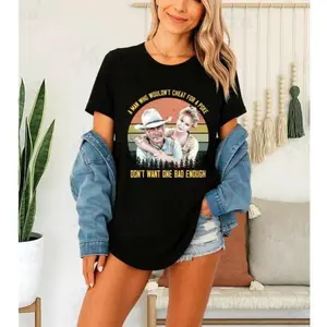 A Man Who Wouldn't Cheat for a Poke T-Shirt, Cowboy Movie Quote, Lonesome Dove Fans Shirt,Western Humor Shirt, Cowboy Graphic T-Shirt