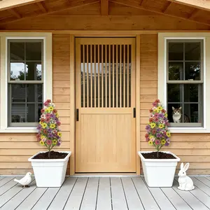 2 pcs Artificial flowers, eucalyptus leaves, violets, small ground plants, green plants, eucalyptus, daisies, home and outdoor wedding garden decorations