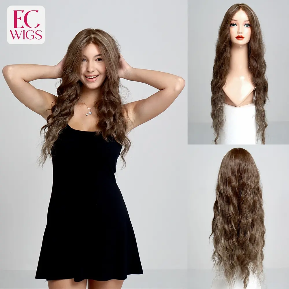 EC Wigs LILA Long Lace Front Synthetic Wig, Pre-Plucked Edge  display picture 2