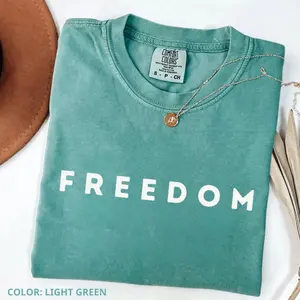 Comfort Colors Freedom Charlie Kir TShirt, Faith-Based Unisex Tee, Activist & Human Rights Support, Political Awareness, Cotton Fabric Womenswear