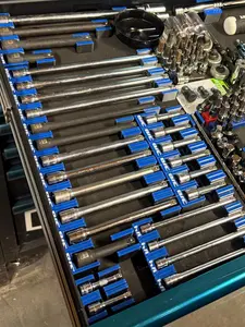 Magnetic Socket Extension Organizer (1/4", 3/8", 1/2") | Modular Toolbox Drawer Storage