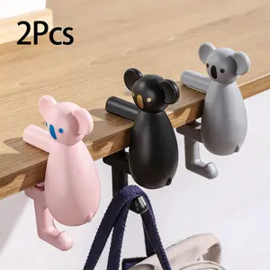 2Pcs convenient school bag hook upgrade, detachable desk side hanging bag, student desk storage bag holder to increase load-bearing, no punching required