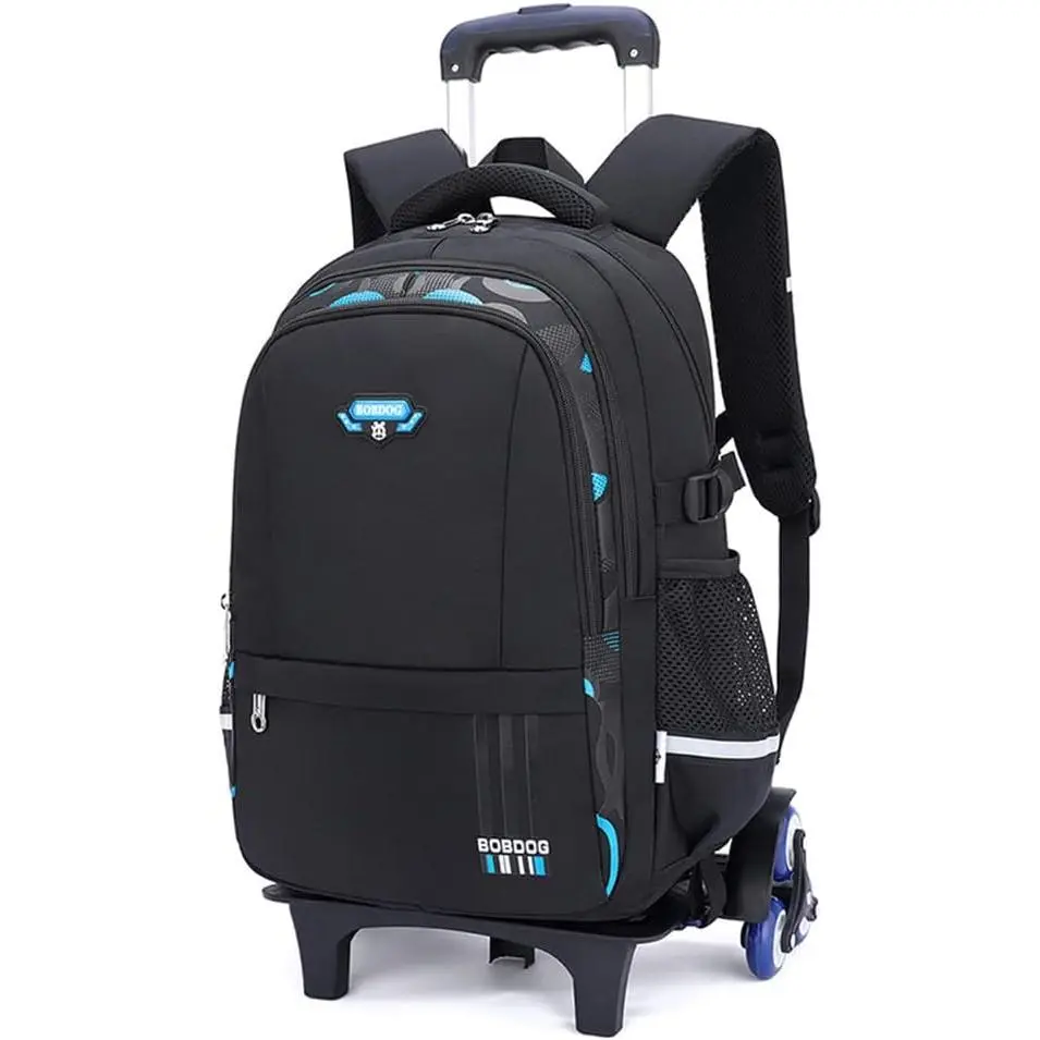 Mfikaryi Solid Color Elemetary Rolling Backpack,Camo Prints Kids Wheeled School BookBag,Backpack with wheels for boys