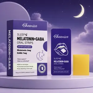 Sleep Oral Strips Box | Dissolvable Sleep Support Supplement | Melatonin 3mg + GABA 7mg | Vegan & Sugar-Free | Mango Flavor | 30 Strips
