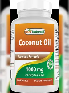 Best Naturals Extra Virgin Coconut Oil 1000 mg Softgel, 180 Count