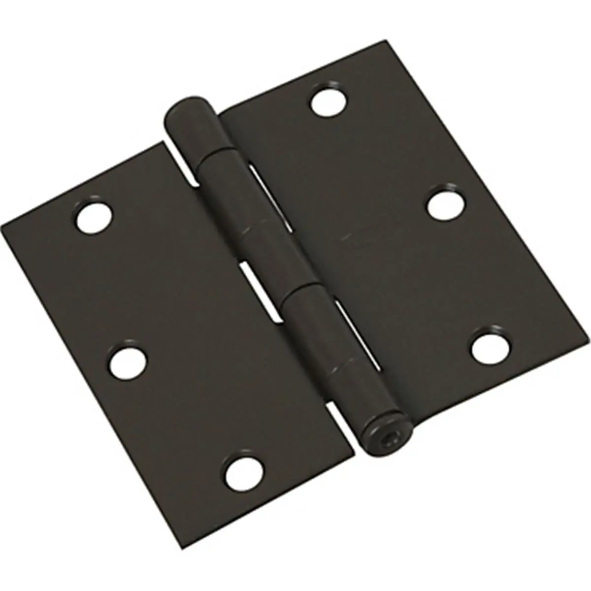 National Hardware 3.5 Inch Square Door Hinges, Heavy-Gauge Steel with an Oil Rubbed Bronze Finish, Full Mortise Design, 3 Pack