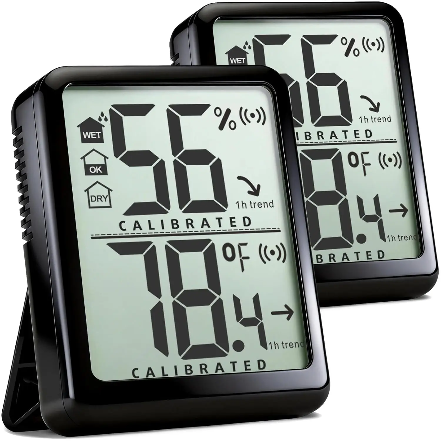 2 Pack Room Thermometer Small Hygrometer Indoor Humidity  Sensor, Digital Temperature and Humidity Meter Gauge for ,  , Reptile, Greenhouse -  Included