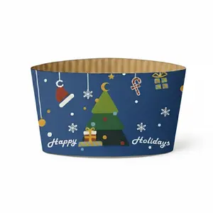 Christmas Disposable Corrugated Coffee Cup Sleeves - 1000 Pieces/Case