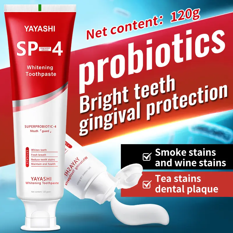 YAYASHI SP-4 Teeth Whitening Toothpaste Pack,Helps Remove Tea, Coffee, and Wine Stains, Sparkling White,Teeth Whitening, Fights Plaque, Fluoride Free healthy toothpaste oral health management, Tooth Whitening, Anti Plaque Toothpastes