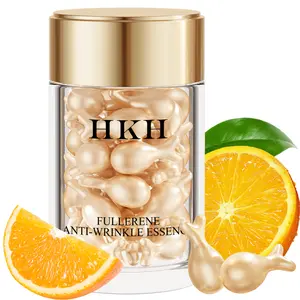 HKH Vitamin C Serum For Face, Anti-Aging Vit C with Vitamin E Serum 48 Capsules, Evens Skin Tone & Reduces Wrinkles, Travel Size Skincare Capsules for Smoothing, Hydrating & Firming Skin